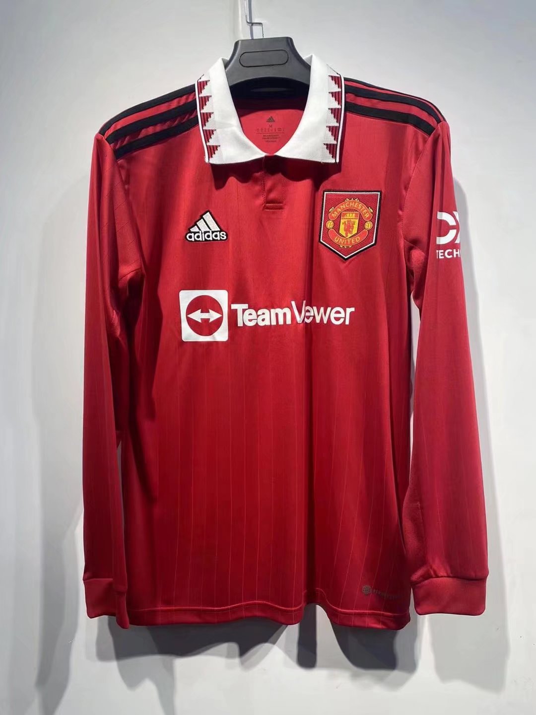 Manchester United 2022/2023 Home Long Sleeve Fan Version Football Jersey