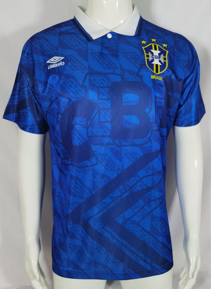 Retro Brazil 1991/1993 Away Fan Version Football Jersey