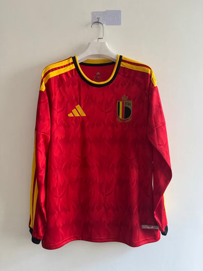 Belgium 2026/2027 Home Long Sleeve Fan Version Football Jersey
