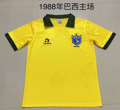 Retro Brazil 1988 Home Football Jersey