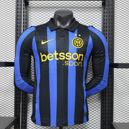 Inter Milan Home Long Sleeve Player Jersey 2026-2027