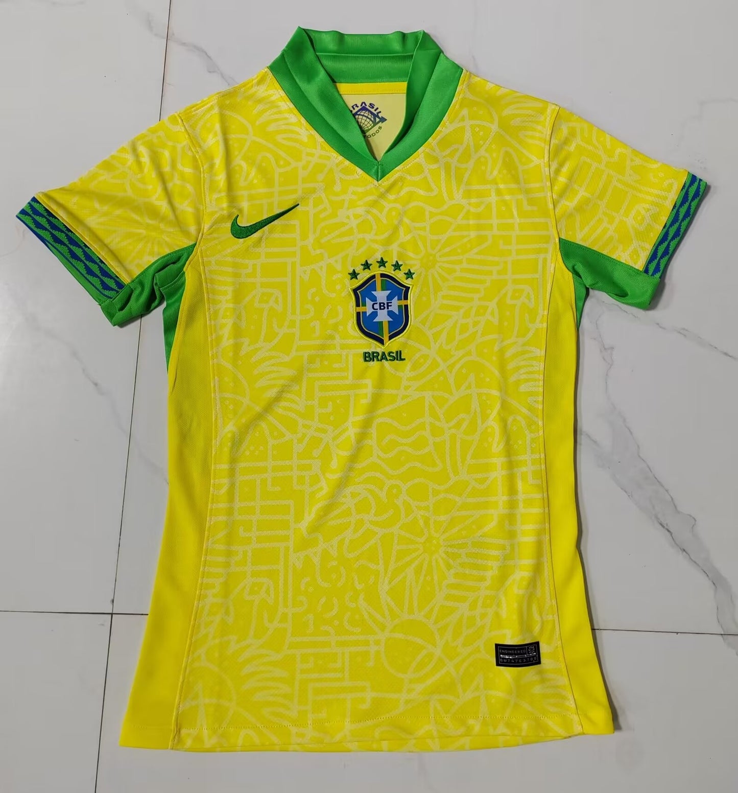 Brazil 2024/2025 Women Home Fan Version Football Jersey