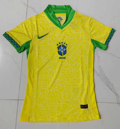 Brazil 2024/2025 Women Home Fan Version Football Jersey