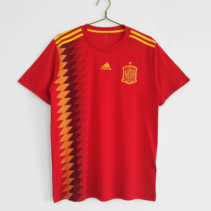Retro Spain 2018 Home Football Jersey