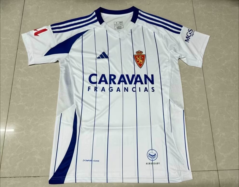 Real Zaragoza 2024/2025 Home Fan Version Football Jersey