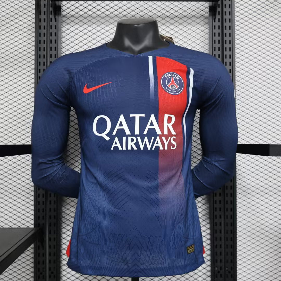 PSG Paris 2023/2024 Home Long Sleeve Player Version Football Jersey