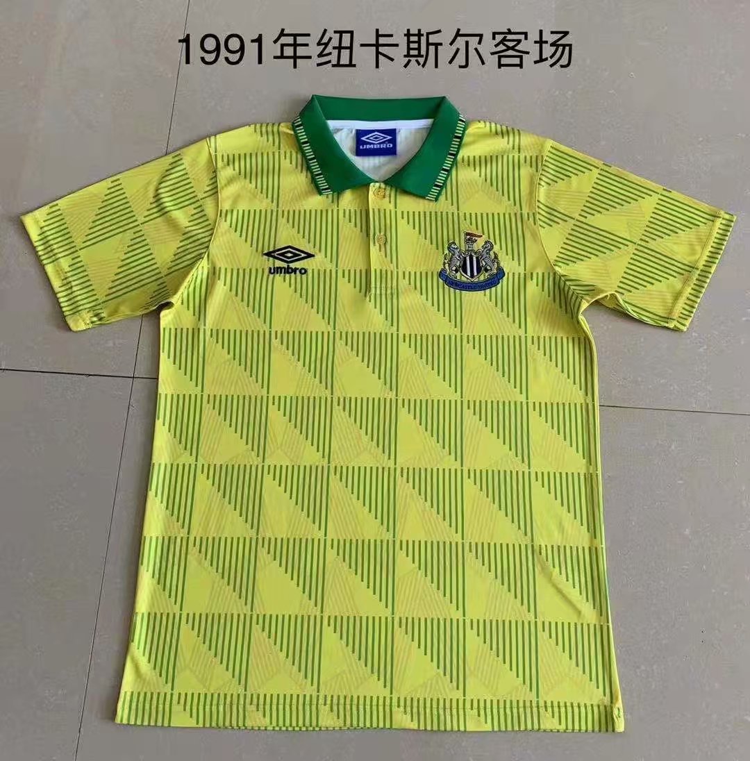Retro Newcastle United 1991 Away Fan Version Football Jersey
