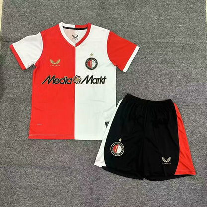 Feyenoord Rotterdam 2025/2026 Kids Home Football Jersey