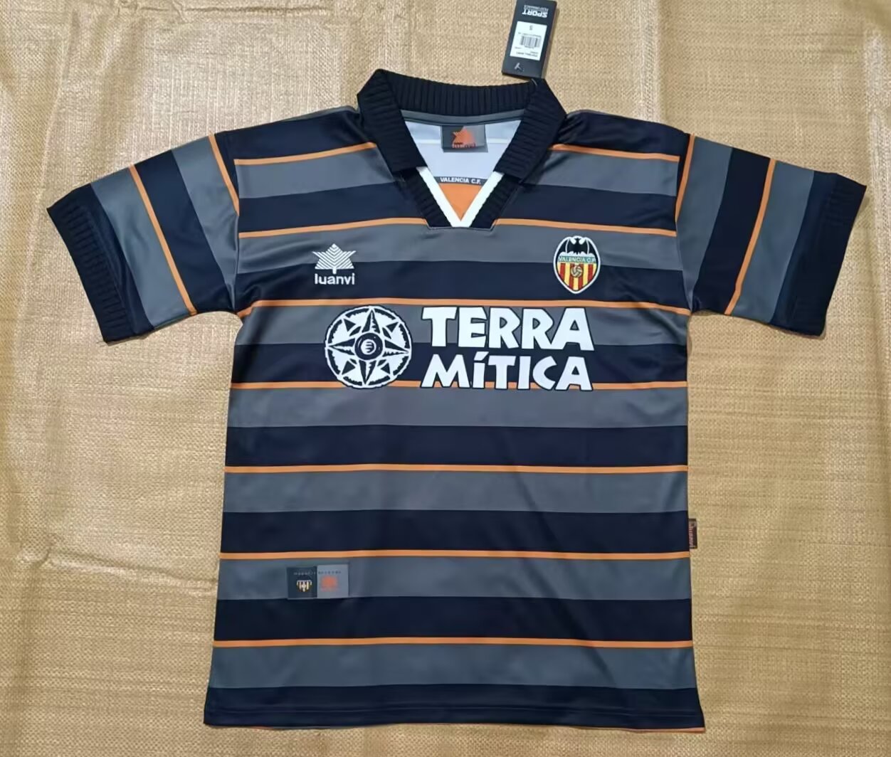 Retro valencia 1999/2000 Away Fan Version Football Jersey