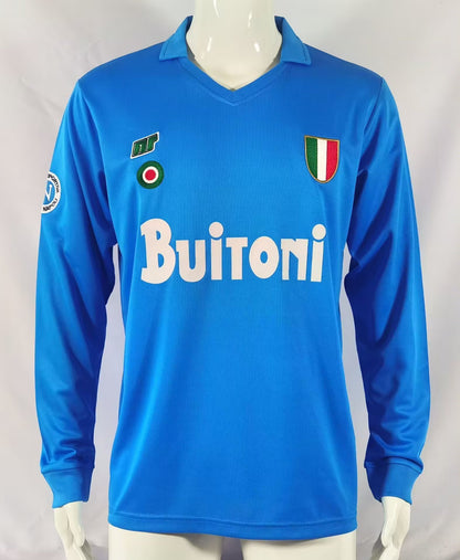Retro Naples 1987/1988 Home Long Sleeve Football Jersey
