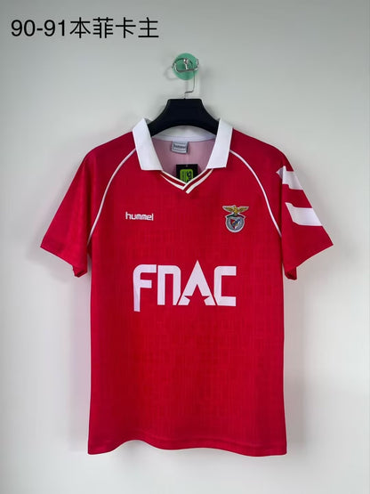 Retro Benfica 1990/1991 Home Fan Version Football Jersey