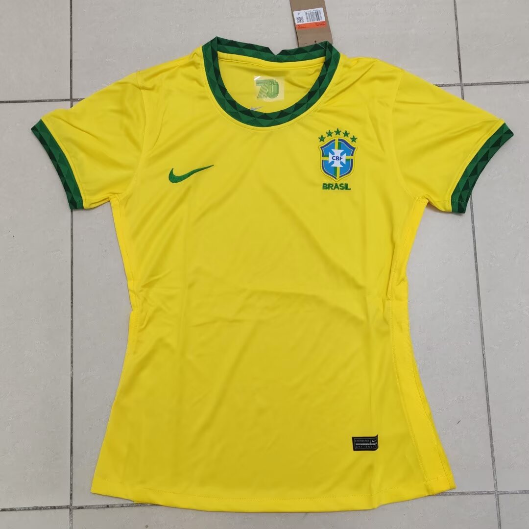 Brazil 2020/2021 Women Home Fan Version Football Jersey