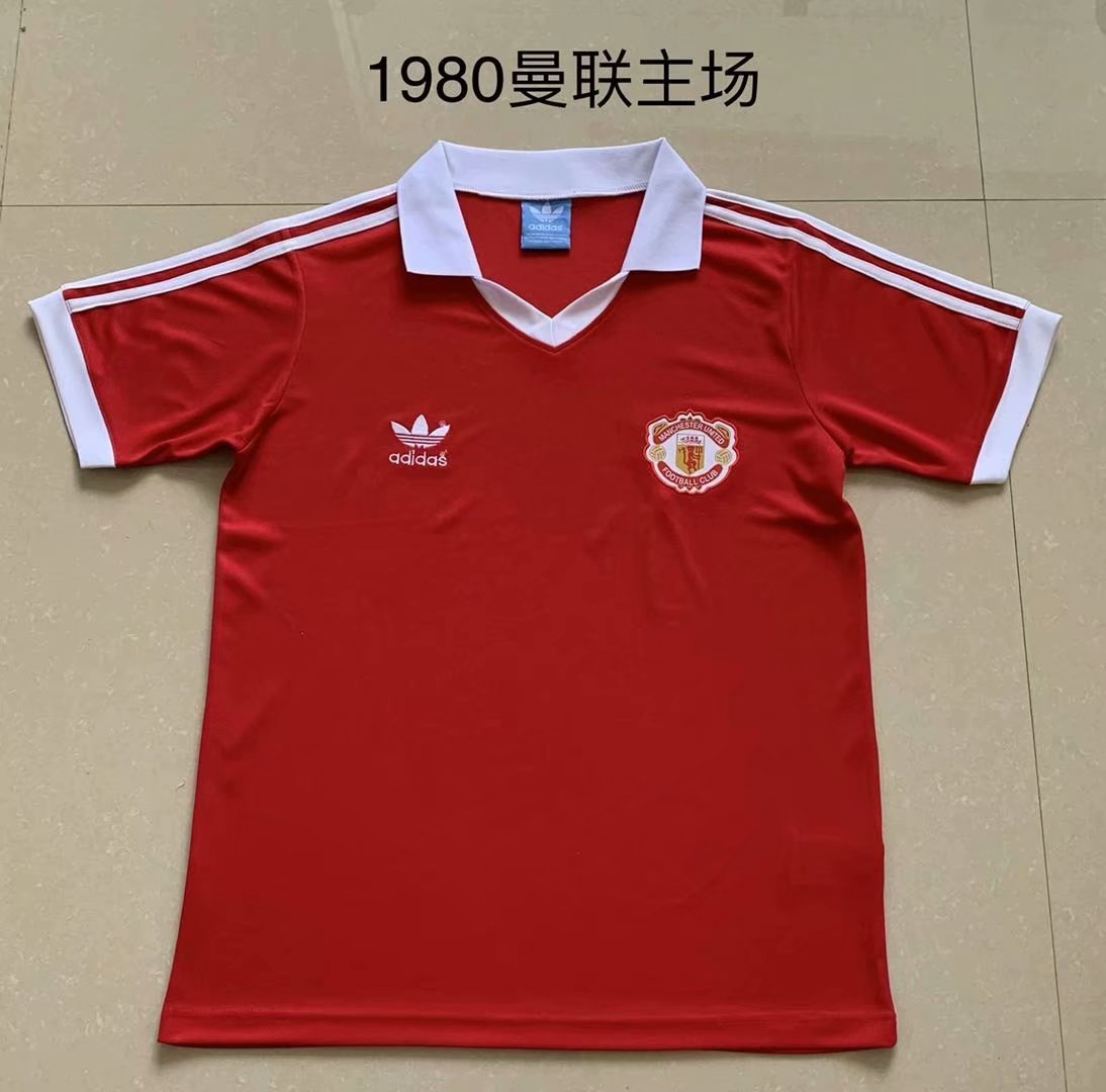 Retro Manchester united 1980 Home Football Jersey