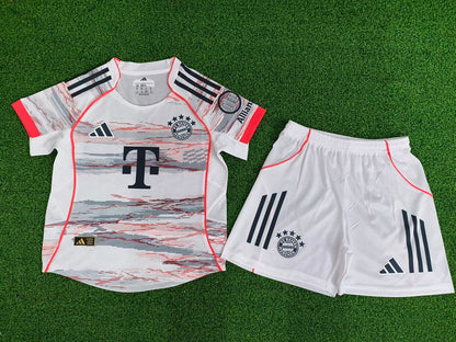 Bayern Munich 2025/2026 Kids Away Player Version Football Jersey
