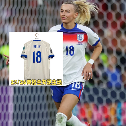 England 2025/2026 Women Home Fan Version Football Jersey