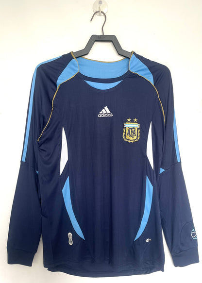 Retro Argentina 2006 Away Long Sleeve Football Jersey
