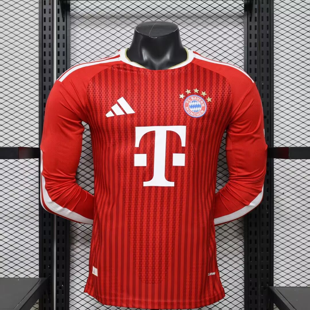 Bayern Munich Home Long Sleeve Player Jersey 2026-2027