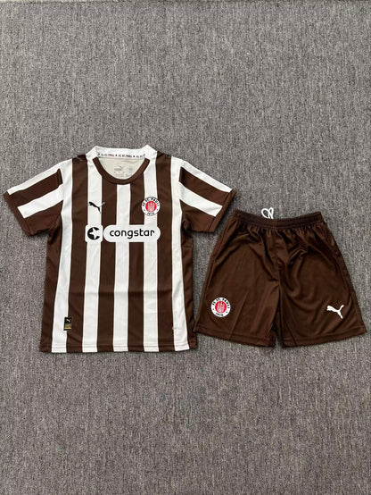 St. Pauli 2025/2026 Kids Home Fan Version Football Jersey