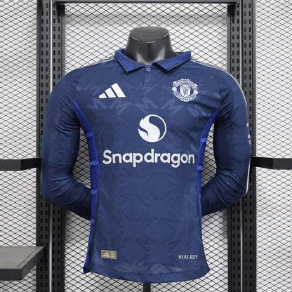Manchester United 2024/2025 Away Long Sleeve Player Version Football Jersey