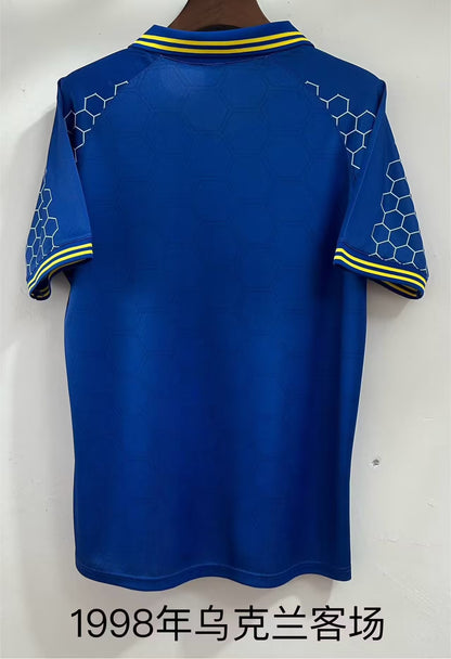 Ukraine 1998 Away Fan Version Football Jersey