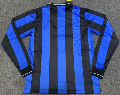 Retro Inter milan 2009/2010 Home Long Sleeve Football Jersey