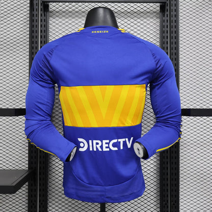 Boca 2024/2025 Home Long Sleeve Player Version Football Jersey
