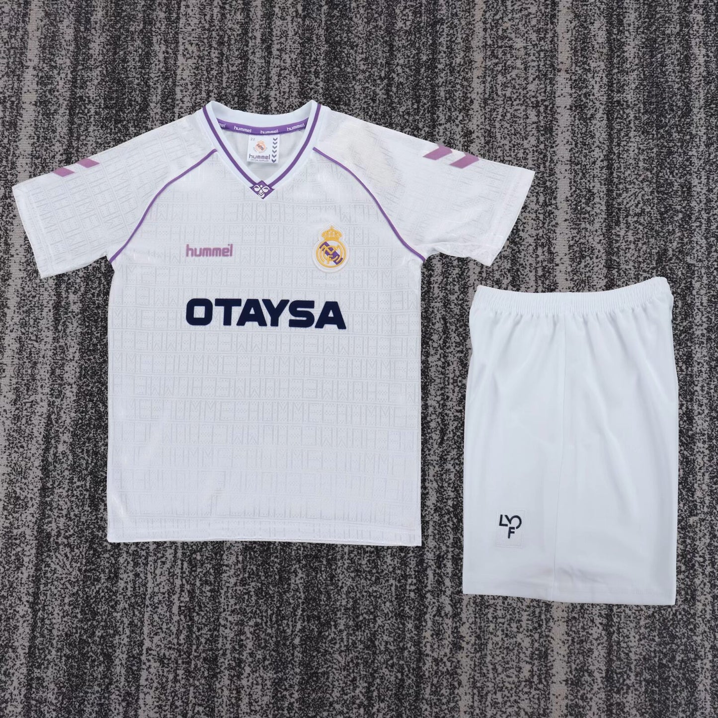 Retro Real Madrid 1990/1991 Kids Home Fan Version Football Jersey