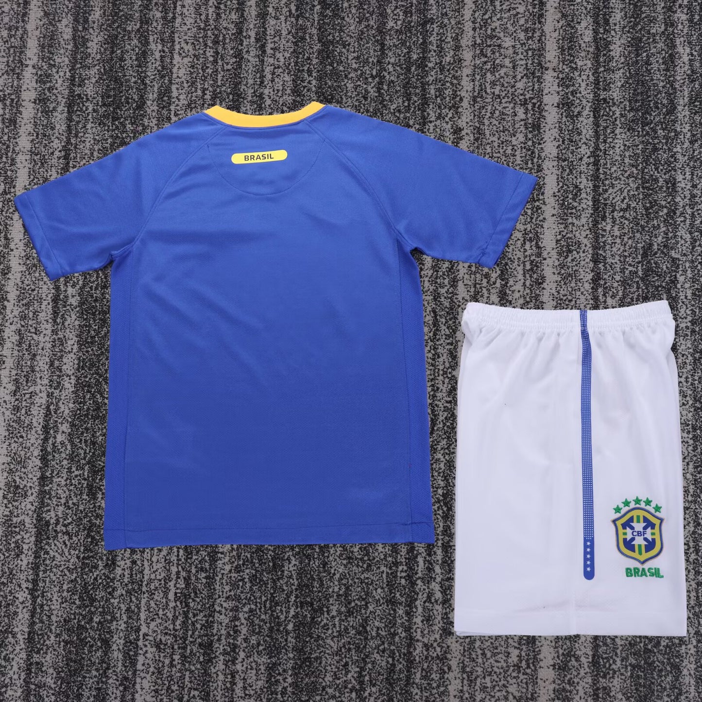 Retro Brazil 2010 Kids Away Football Jersey
