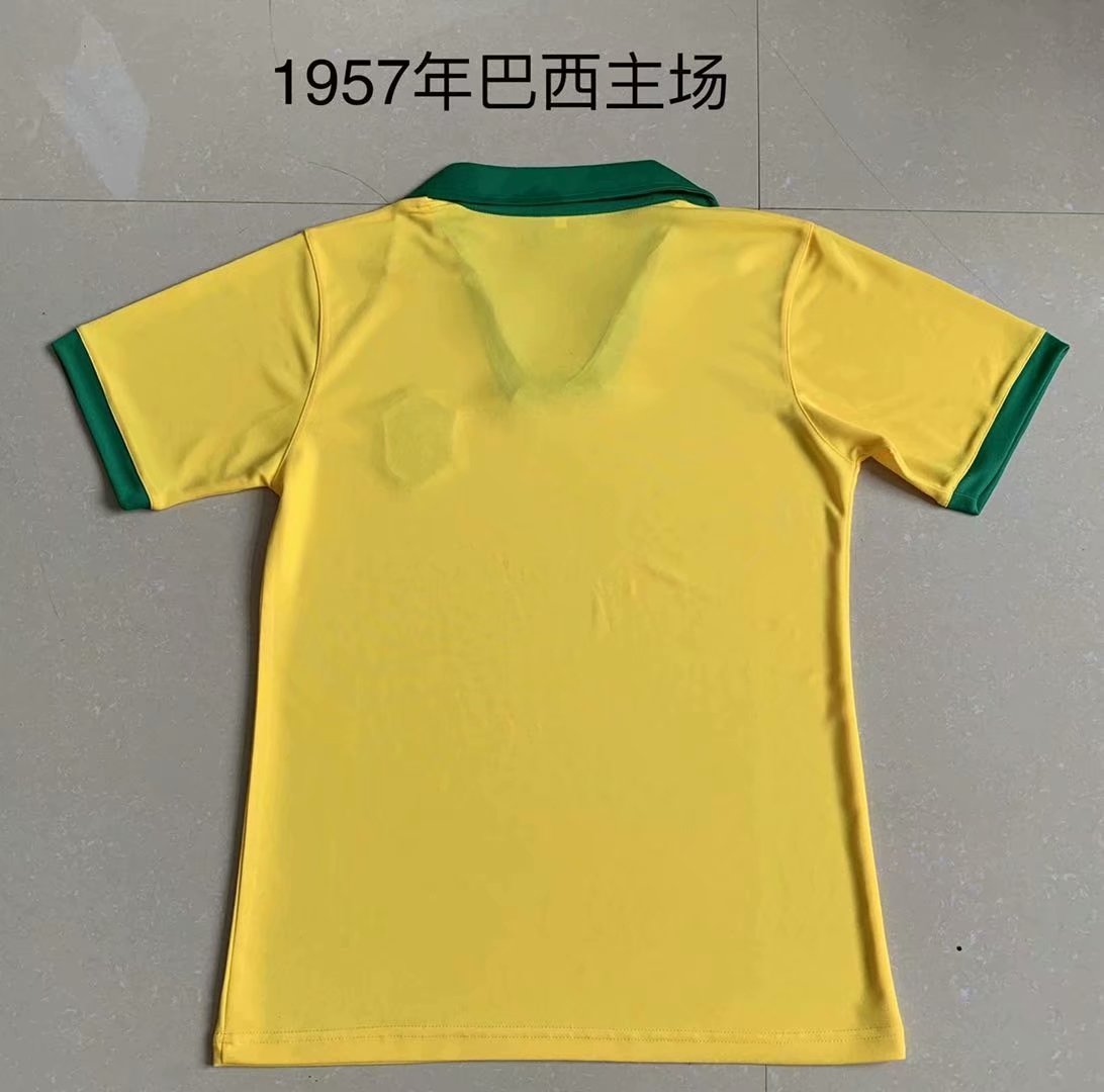 Retro Brazil 1957 Home Football Jersey