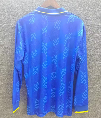 Retro Colombia 2014 Away Long Sleeve Fan Version Football Jersey