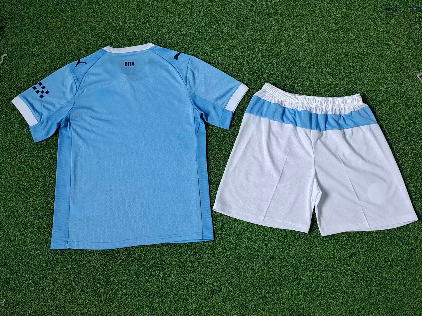 Manchester City 2025/2026 Kids Home Player Version Football Jersey