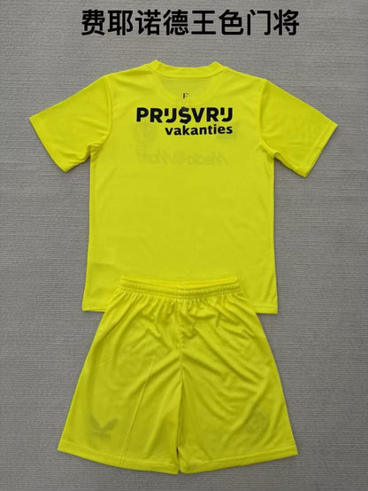 Feyenoord Rotterdam 2025/2026 Kids Goalkeeper Fan Version Football Jersey