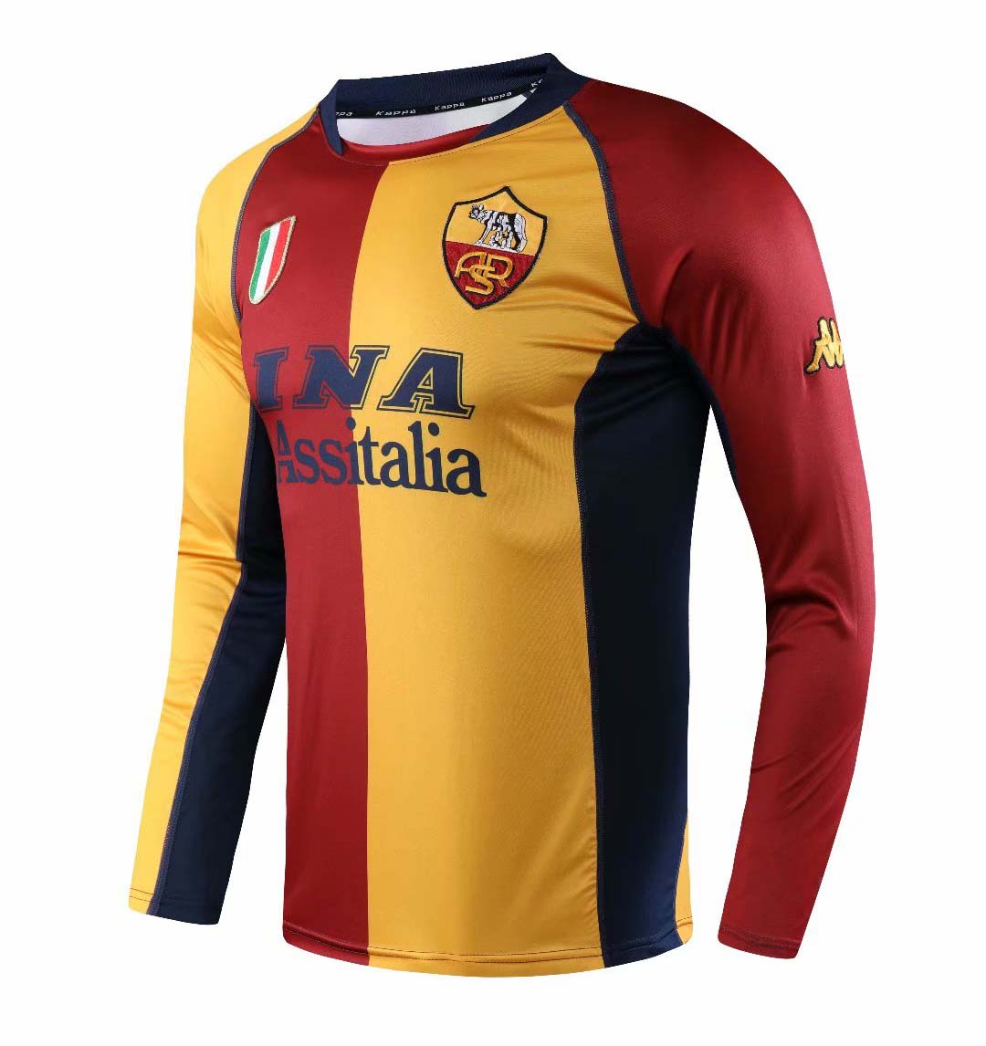 Retro Roman 2000/2001 Home Long Sleeve Football Jersey
