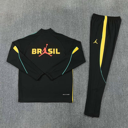 Brazil Training Tracksuit Black (Kids And Man 10-2XL) 2026-2027