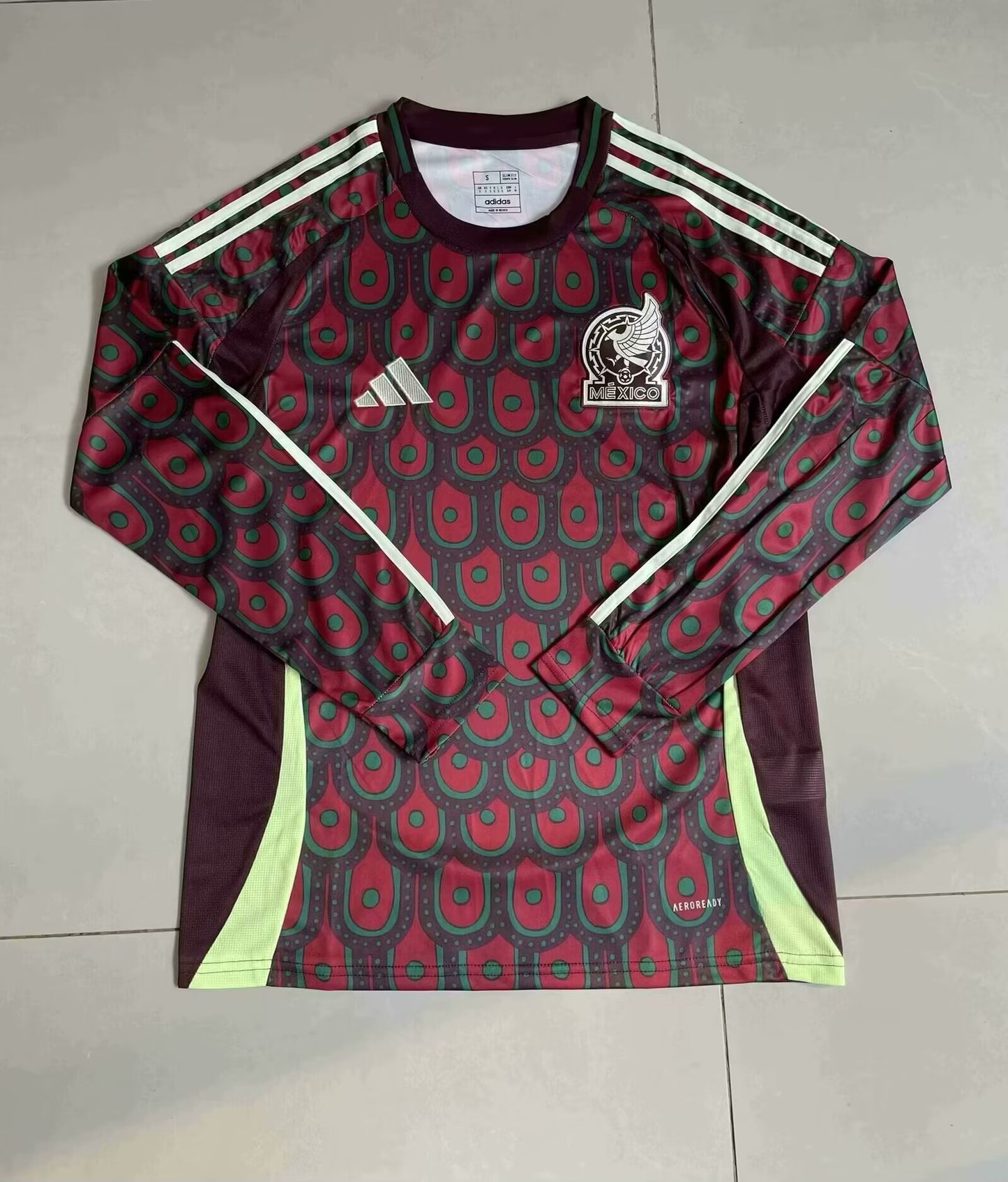Mexico 2024/2025 Home Long Sleeve Fan Version Football Jersey