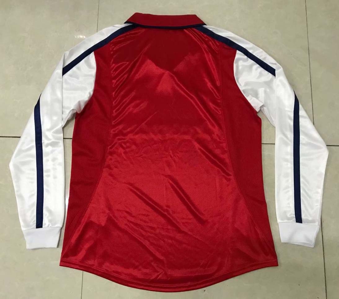 Retro Arsenal 2001/2002 Home Long Sleeve Football Jersey