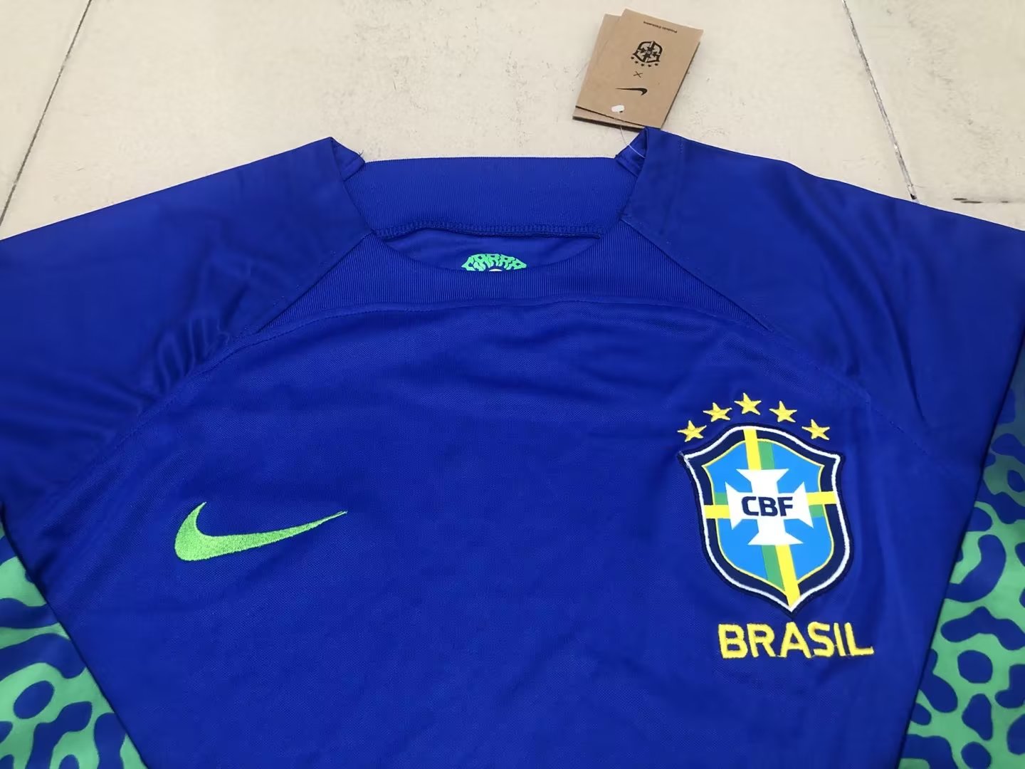 Brazil 2022/2023 Away Long Sleeve Fan Version Football Jersey