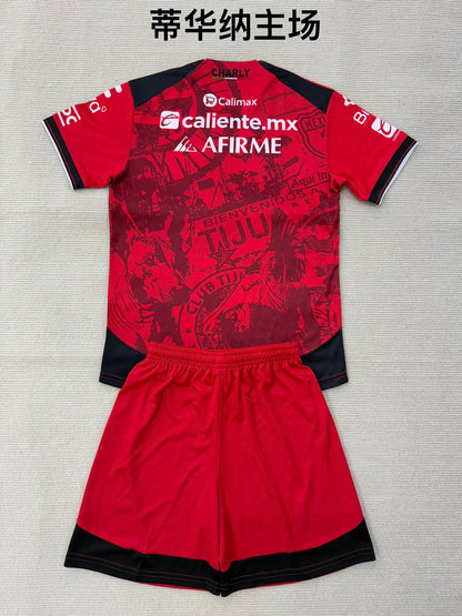Tijuana 2025/2026 Kids Home Fan Version Football Jersey