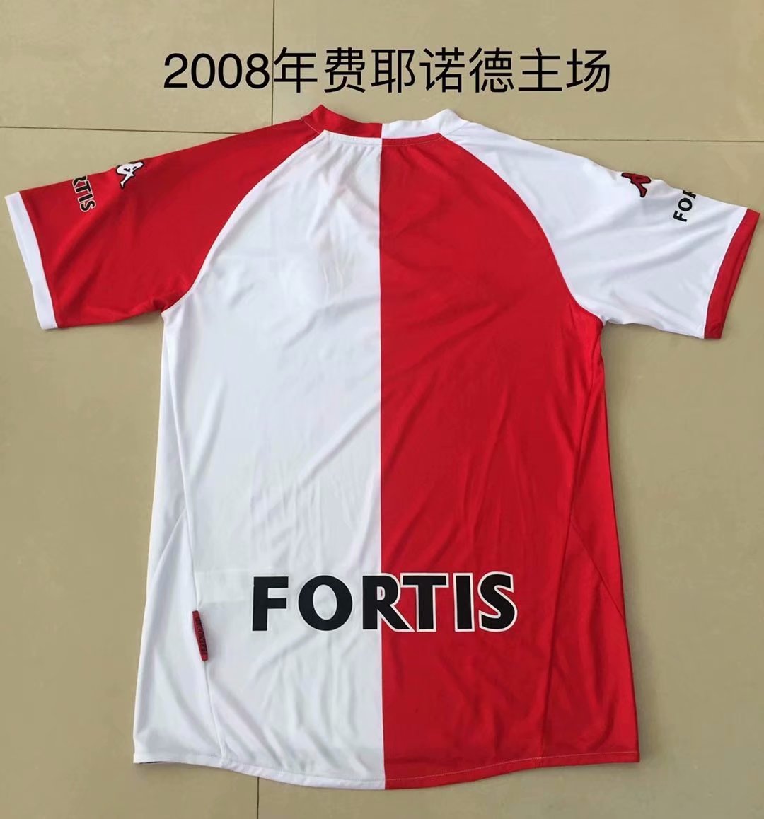 Retro Feyenoord Rotterdam 2008 Home Fan Version Football Jersey