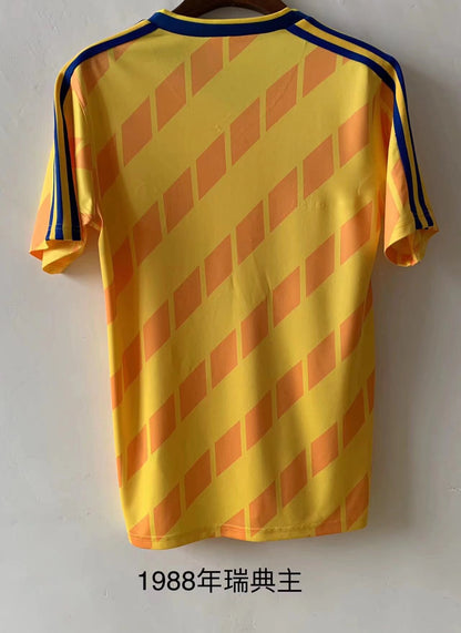 Retro Sweden 1988 Home Football Jersey