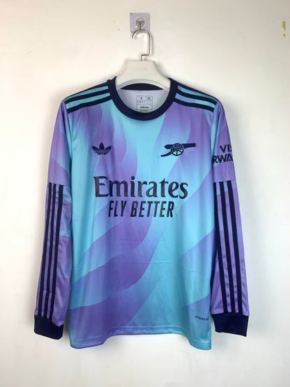 Arsenal 2024/2025 Third Away Long Sleeve Fan Version Football Jersey