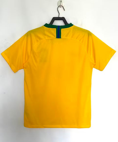 Retro Brazil 2018 Home Football Jersey