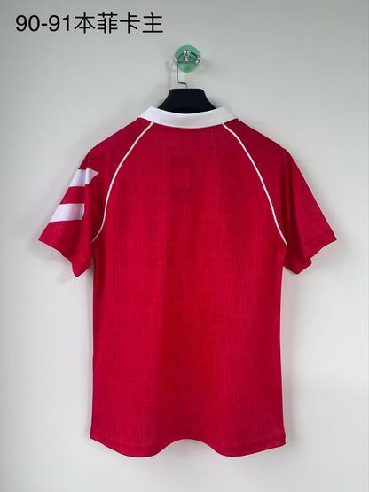 Retro Benfica 1990/1991 Home Fan Version Football Jersey