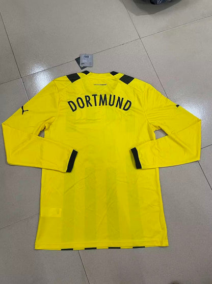 Borussia Dortmund 2022/2023 Home Long Sleeve Fan Version Football Jersey