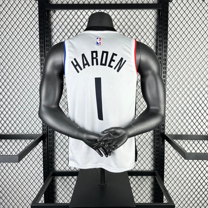 Los Angeles Clippers White #1 HARDEN NBA Season Jerseys 2021