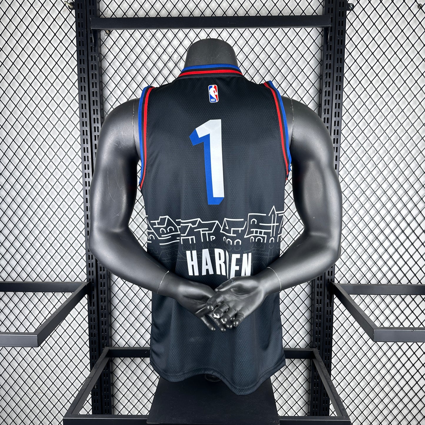 Philadelphia 76ers City Retro Black #1 HARDEN NBA Season Jerseys 2021