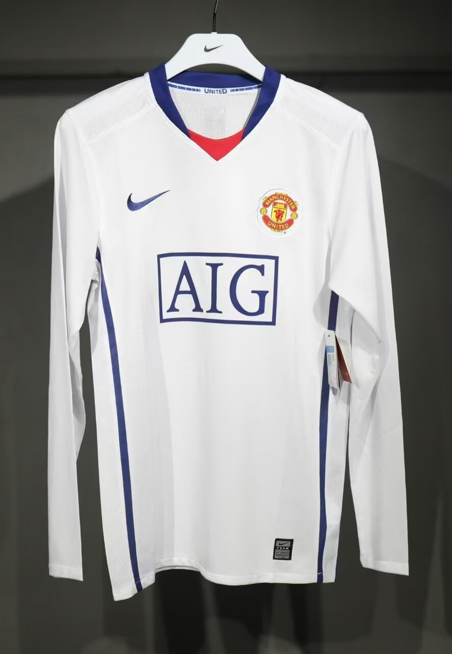 Retro Manchester united 2007/2008 Away Player Version Football Jersey