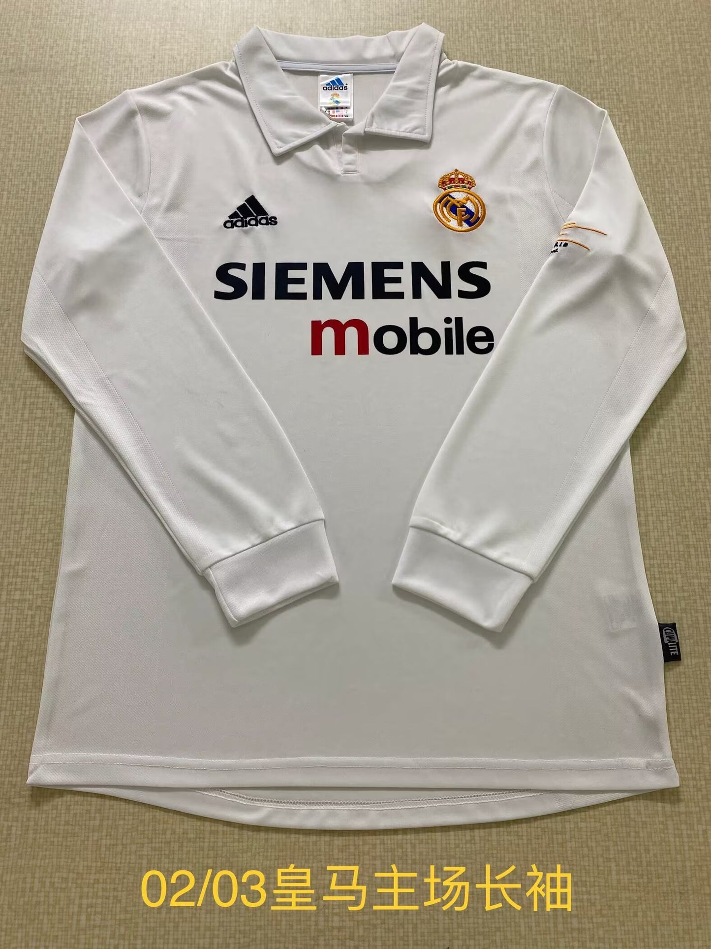 Retro Real Madrid 2002/2003 Home Long Sleeve Football Jersey