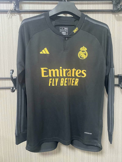 Real Madrid 2023/2024 Third Away Long Sleeve Fan Version Football Jersey