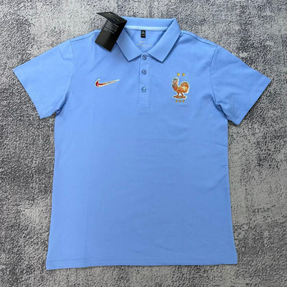 France POLO T-shirt Black Grey White Blue Jersey